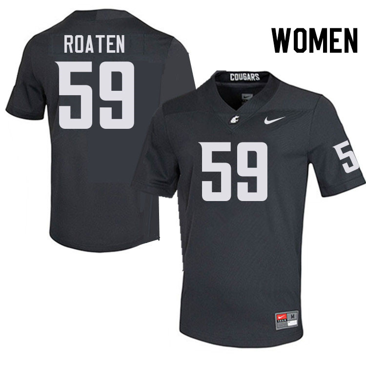 Women #59 Landon Roaten Washington State Cougars College Football Jerseys Stitched-Charcoal